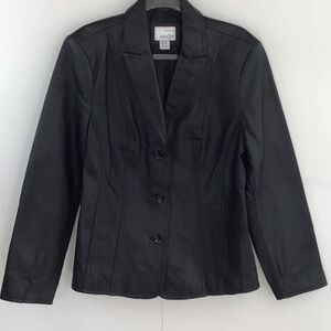 East5th black leather jacket. Size large.